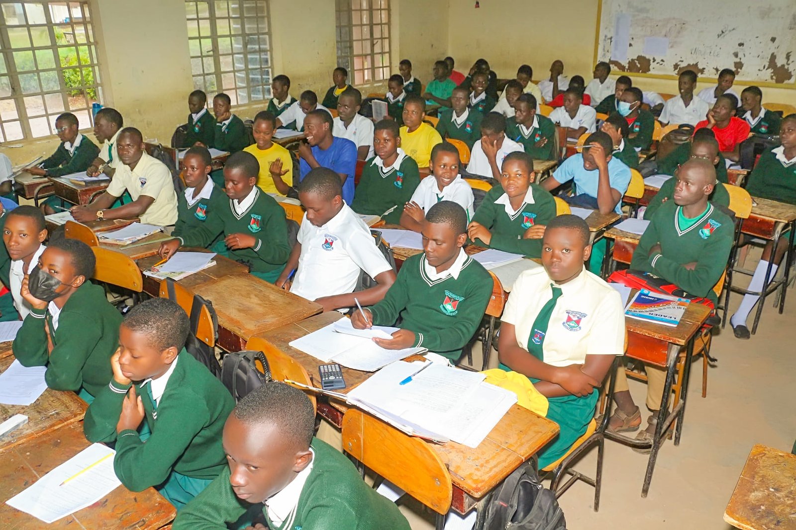 Students studying at Kira Secondary School